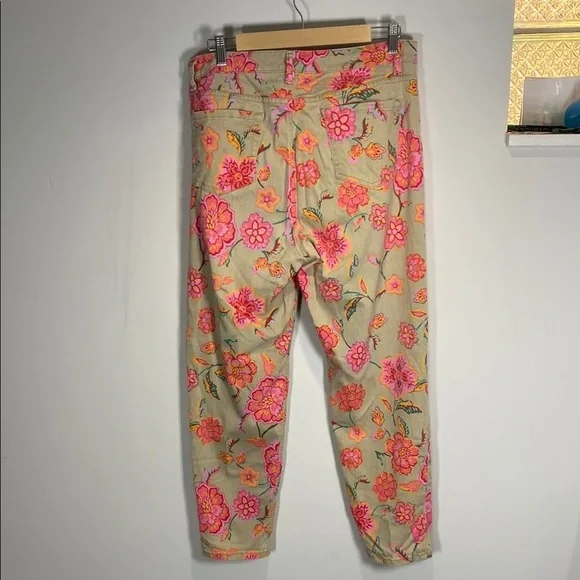 Jones New York Floral Ankle Pants - Pink and Tan - Picture 8 of 10